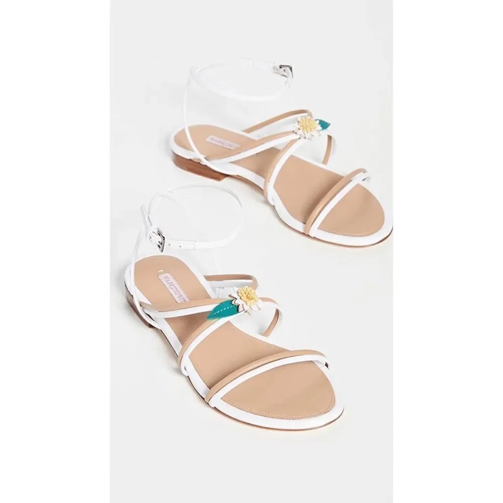 Fabrizio Viti Alice Sandals White Beige Size 39.5